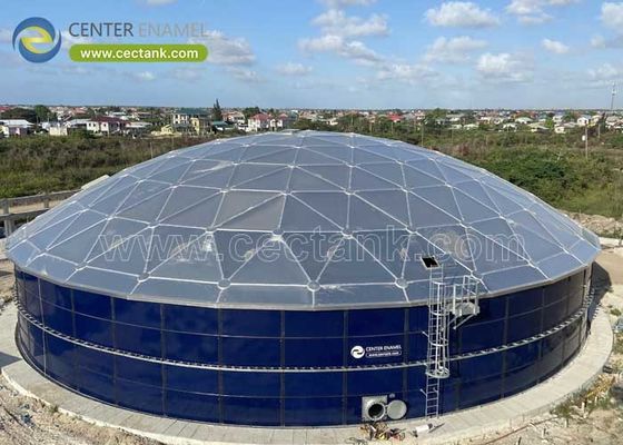 完璧なパートナーシップ：センターエナメルのステンレススチールタンク用アルミニウム製ジオデシックドーム屋根 – 強度、純度、長寿命の融合