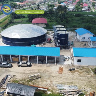 収穫 さ れ た 雨 水 タンク の アルミニウム ドーム 屋根: 雨 水 の ため に 耐久 し て 密閉 さ れ た 屋根 を 提供 する