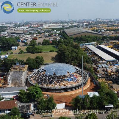 溶接した不鋼鋼バイオ燃料タンクのためのアルミドーム屋根: 湿気と空気への曝露を防ぐことで生物燃料の製品の安定性を保証します