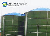 鋼に溶融したガラス 螺栓付きバイオガス貯蔵タンク 濃い緑色