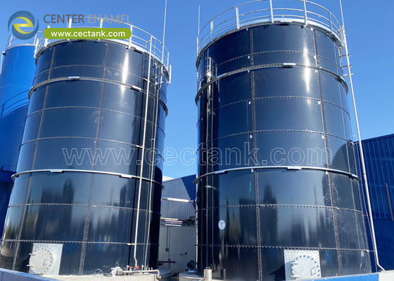 Advanced Storage Solutions Glass-Fused-to-Steel Tanks with Membrane Roof for Industrial Slurry Sewage Treatment Plants