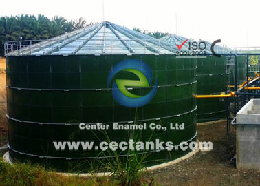 濃緑のガラス 溶融鋼タンク バイオガス消化器 CSTR AF バイオガスホルダー 貯蔵 双膜システム