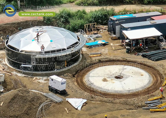 革命的なスラリー管理センター エナメルの高度なアルミドーム屋根は,比類のない性能と耐久性を提供します