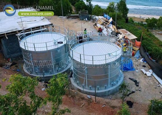 消火用水貯水槽としての高容量亜鉛メッキ鋼ボルト締めタンク、耐久性のある防火システム