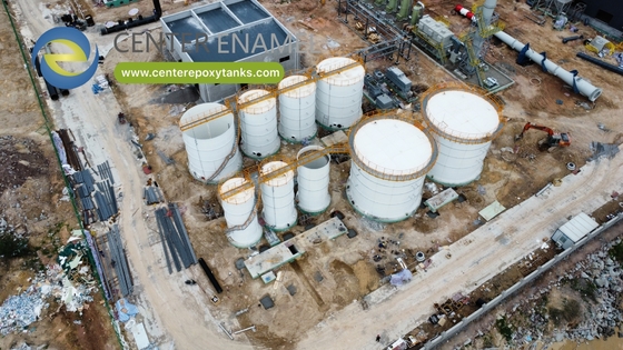 エポキシ樹脂塗装鋼ボルト締めタンク（廃水貯留用）：安全な一時廃水貯留