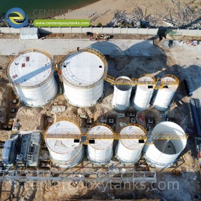 醸造所の廃水処理用 融合結合エポキシタンク: 大量の低pHの醸造廃棄物の耐久性のあるタンク