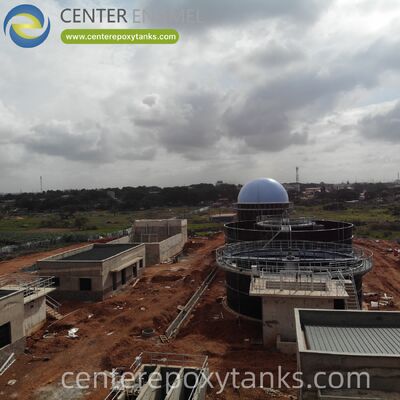 バイオマスの消化プロジェクトからのバイオガスのためのダブル膜バイオガスホルダー:連続またはバッチ消化器出力を管理するために必要なボリューム安定化を提供します.