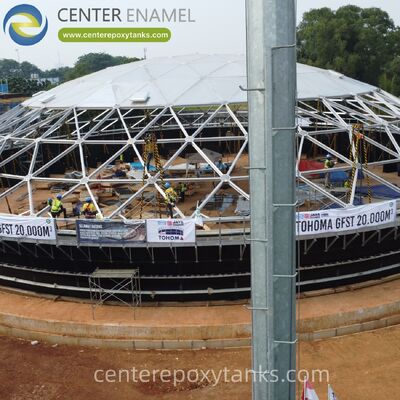 ステンレス鋼製の石油化学製品の貯蔵タンクのためのアルミドーム屋根:攻撃的な化学蒸気と産業環境に対する優れた耐腐蝕性