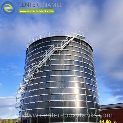 食品廃棄物の発酵タンクとしてのエポキシ結合鋼ボルトタンク:有機分解とバイオガスの収集のために設計された頑丈な消化容器.