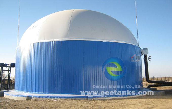 エナメルバイオガスのセプティックタンク/二重膜屋根の貯蔵タンク 6.0Mohs 2