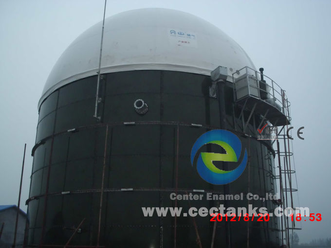 エナメルバイオガスのセプティックタンク/二重膜屋根の貯蔵タンク 6.0Mohs 1